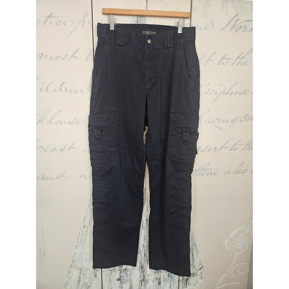 5.11 Tactical Mens Navy Blue Cargo Work Pants 32x34 Reinforced Knee